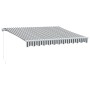 Toldo retráctil manual con LED antracita y blanco 300x250 cm de , Toldos - Ref: Foro24-3215779, Precio: 273,88 €, Descuento: %