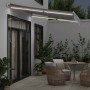 Toldo retráctil manual con LED antracita y blanco 300x250 cm de , Toldos - Ref: Foro24-3215779, Precio: 273,88 €, Descuento: %