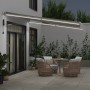 Toldo retráctil automático luz LED antracita blanco 400x300cm de , Toldos - Ref: Foro24-3215785, Precio: 616,62 €, Descuento: %