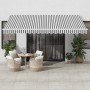 Toldo retráctil automático luz LED antracita blanco 450x300 cm de , Toldos - Ref: Foro24-3215787, Precio: 599,42 €, Descuento: %