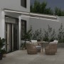 Toldo retráctil manual con luz LED antracita y blanco 400x350cm de , Toldos - Ref: Foro24-3215793, Precio: 406,27 €, Descuent...