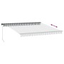 Toldo retráctil manual gris antracita y blanco 400x350 cm de , Toldos - Ref: Foro24-3215808, Precio: 352,87 €, Descuento: %