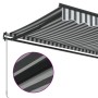 Toldo retráctil manual gris antracita y blanco 400x350 cm de , Toldos - Ref: Foro24-3215808, Precio: 352,87 €, Descuento: %