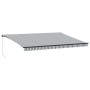 Toldo retráctil manual luz LED antracita y blanco 500x350 cm de , Toldos - Ref: Foro24-3215817, Precio: 512,48 €, Descuento: %