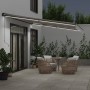 Toldo retráctil manual luz LED antracita y blanco 500x350 cm de , Toldos - Ref: Foro24-3215817, Precio: 512,48 €, Descuento: %