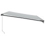 Toldo retráctil manual luz LED antracita y blanco 500x350 cm de , Toldos - Ref: Foro24-3215817, Precio: 512,48 €, Descuento: %