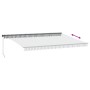 Toldo retráctil manual luz LED antracita y blanco 500x350 cm de , Toldos - Ref: Foro24-3215817, Precio: 512,48 €, Descuento: %