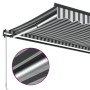 Toldo retráctil manual luz LED antracita y blanco 500x350 cm de , Toldos - Ref: Foro24-3215817, Precio: 512,48 €, Descuento: %