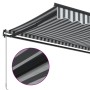 Toldo retráctil manual gris antracita y blanco 600x350 cm de , Toldos - Ref: Foro24-3215820, Precio: 593,53 €, Descuento: %