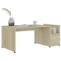 Mesa de centro madera contrachapada color roble 90x45x35 cm de , Mesas de centro - Ref: Foro24-802924, Precio: 35,67 €, Descu...