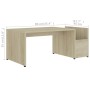 Mesa de centro madera contrachapada color roble 90x45x35 cm de , Mesas de centro - Ref: Foro24-802924, Precio: 35,67 €, Descu...