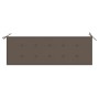 Banco de jardín 3 plazas madera maciza eucalipto y cojín 150 cm de , Bancos de jardín - Ref: Foro24-3061004, Precio: 202,59 €...