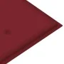Banco Batavia madera maciza de teca con cojín color vino 120 cm de , Bancos de jardín - Ref: Foro24-3062163, Precio: 216,94 €...