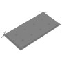 Banco de jardín madera maciza de teca con cojín gris 112 cm de , Bancos de jardín - Ref: Foro24-3062650, Precio: 153,04 €, De...