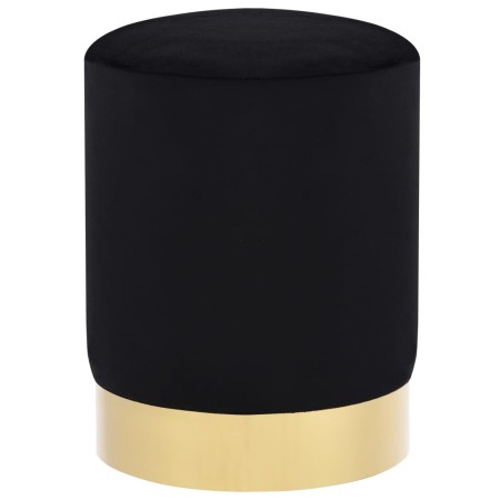 Taburete de terciopelo negro y dorado de , Taburetes y sillas plegables - Ref: Foro24-249839, Precio: 40,15 €, Descuento: %
