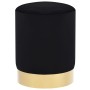Taburete de terciopelo negro y dorado de , Taburetes y sillas plegables - Ref: Foro24-249839, Precio: 40,15 €, Descuento: %