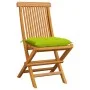 Sillas de jardín 6 uds cojines verde brillante madera de teca de , Sillas de jardín - Ref: Foro24-3065616, Precio: 381,33 €, ...