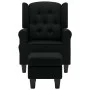 Sillón de masaje con reposapiés tela negro de vidaXL, Sillones de masaje eléctricos - Ref: Foro24-320163, Precio: 271,02 €, D...