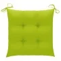 Sillas de jardín 6 uds cojines verde brillante madera de teca de , Sillas de jardín - Ref: Foro24-3065616, Precio: 381,33 €, ...