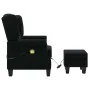Sillón de masaje con reposapiés tela negro de vidaXL, Sillones de masaje eléctricos - Ref: Foro24-320163, Precio: 271,02 €, D...