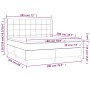 Cama box spring con colchón tela color crema 180x200 cm de , Camas y somieres - Ref: Foro24-3131454, Precio: 644,43 €, Descue...