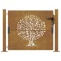 Corten steel garden gate with tree design 105x80 cm by , garden gates - Ref: Foro24-153160, Price: 159,72 €, Discount: %