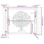 Gartentor aus Cortenstahl mit Baumdesign, 105x80 cm. von , Gartentore - Ref: Foro24-153160, Preis: 159,72 €, Rabatt: %