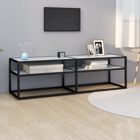 Mueble de TV vidrio templado color mármol blanco 140x40x40,5 cm de , Muebles TV - Ref: Foro24-331716, Precio: 106,98 €, Descu...