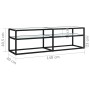 Mueble de TV vidrio templado color mármol blanco 140x40x40,5 cm de , Muebles TV - Ref: Foro24-331716, Precio: 106,98 €, Descu...