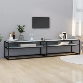 Mueble de TV vidrio templado color mármol blanco 200x40x40,5 cm de , Muebles TV - Ref: Foro24-331728, Precio: 105,72 €, Descu...