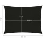 Toldo de vela negro HDPE 160 g/m² 2x2,5 m de , Sombrillas - Ref: Foro24-311721, Precio: 20,85 €, Descuento: %