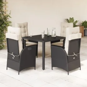 Set de muebles jardín 5 pzas con cojines ratán sintético negro de , Conjuntos de jardín - Ref: Foro24-3213059, Precio: 567,64...
