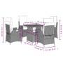 Set de muebles jardín 5 pzas con cojines ratán sintético negro de , Conjuntos de jardín - Ref: Foro24-3277434, Precio: 523,77...