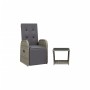 Juego de comedor jardín 2 pzas con cojines ratán sintético gris de , Conjuntos de jardín - Ref: Foro24-3277609, Precio: 218,6...