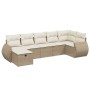 Set sofás de jardín 7 piezas y cojines ratán sintético beige de , Conjuntos de jardín - Ref: Foro24-3264124, Precio: 497,19 €...
