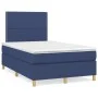 Box spring bed with blue fabric mattress 120x190 cm by , Beds and slatted bases - Ref: Foro24-3269929, Price: 384,82 €, Disco...
