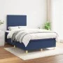Box spring bed with blue fabric mattress 120x190 cm by , Beds and slatted bases - Ref: Foro24-3269929, Price: 384,82 €, Disco...