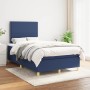 Cama box spring con colchón tela azul 120x190 cm de , Camas y somieres - Ref: Foro24-3269929, Precio: 376,20 €, Descuento: %