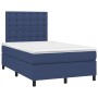 Cama box spring con colchón y luces LED tela azul 120x190 cm de , Camas y somieres - Ref: Foro24-3270231, Precio: 389,47 €, D...