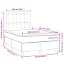 Cama box spring con colchón y luces LED tela azul 120x190 cm de , Camas y somieres - Ref: Foro24-3270231, Precio: 389,47 €, D...