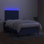 Cama box spring con colchón y luces LED tela azul 120x190 cm de , Camas y somieres - Ref: Foro24-3270189, Precio: 372,32 €, D...