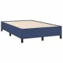Box spring bed with mattress and LED lights blue fabric 120x190 cm by , Beds and slatted bases - Ref: Foro24-3270189, Price: ...