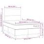 Box spring bed with mattress and LED lights blue fabric 120x190 cm by , Beds and slatted bases - Ref: Foro24-3270189, Price: ...