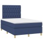 Cama box spring con colchón y luces LED tela azul 120x190 cm de , Camas y somieres - Ref: Foro24-3270273, Precio: 412,26 €, D...
