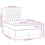 Cama box spring con colchón y luces LED tela azul 120x190 cm de , Camas y somieres - Ref: Foro24-3270273, Precio: 412,26 €, D...