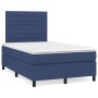 Cama box spring con colchón y luces LED tela azul 120x190 cm de , Camas y somieres - Ref: Foro24-3270210, Precio: 385,37 €, D...
