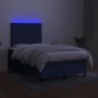 Cama box spring con colchón y luces LED tela azul 120x190 cm de , Camas y somieres - Ref: Foro24-3270210, Precio: 385,37 €, D...