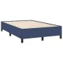 Box spring bed with mattress and LED lights blue fabric 120x190 cm by , Beds and slatted bases - Ref: Foro24-3270210, Price: ...