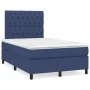 Box spring bed with blue fabric mattress 120x190 cm by , Beds and slatted bases - Ref: Foro24-3269908, Price: 411,62 €, Disco...