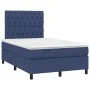 Box spring bed with blue fabric mattress 120x190 cm by , Beds and slatted bases - Ref: Foro24-3269908, Price: 411,62 €, Disco...